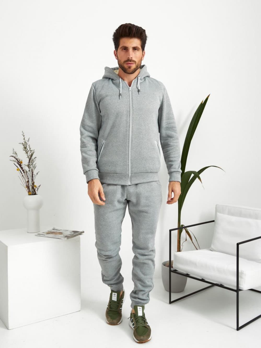 Чоловічий теплий спортивний костюм колір темно-синій