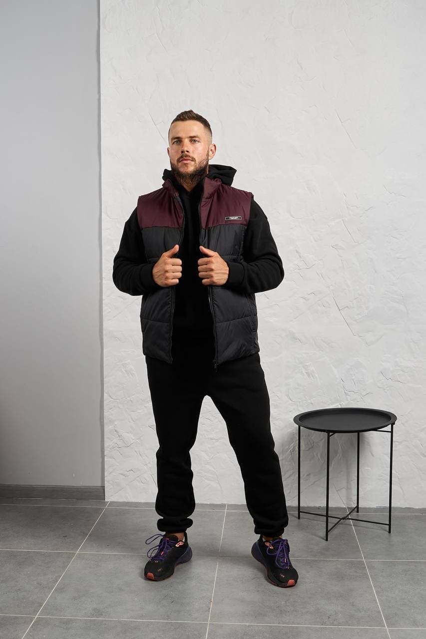 Чоловічий теплий костюм трійка смарагдового кольору