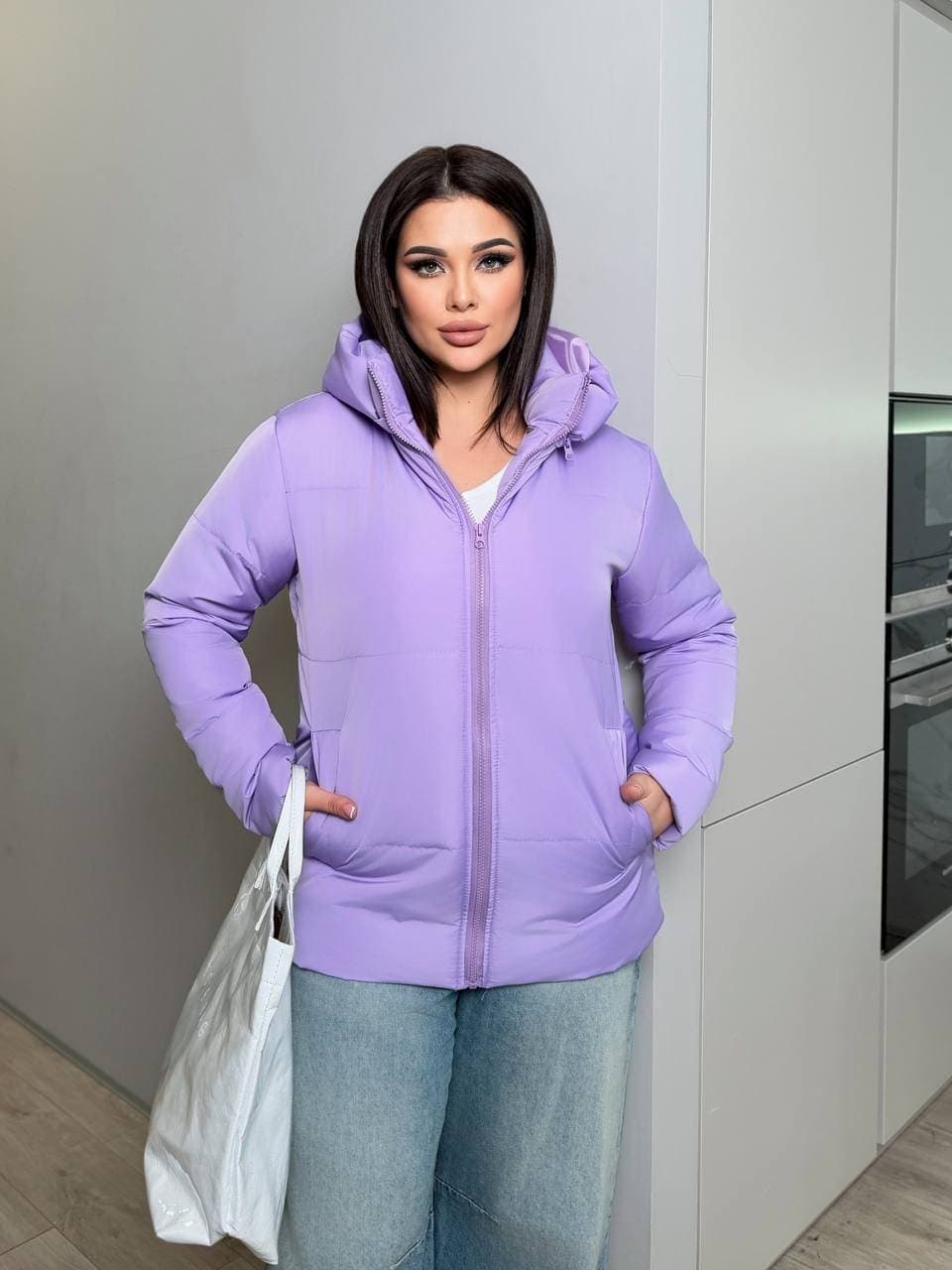 Жіноча демісезонна куртка Канада кольору морської хвилі