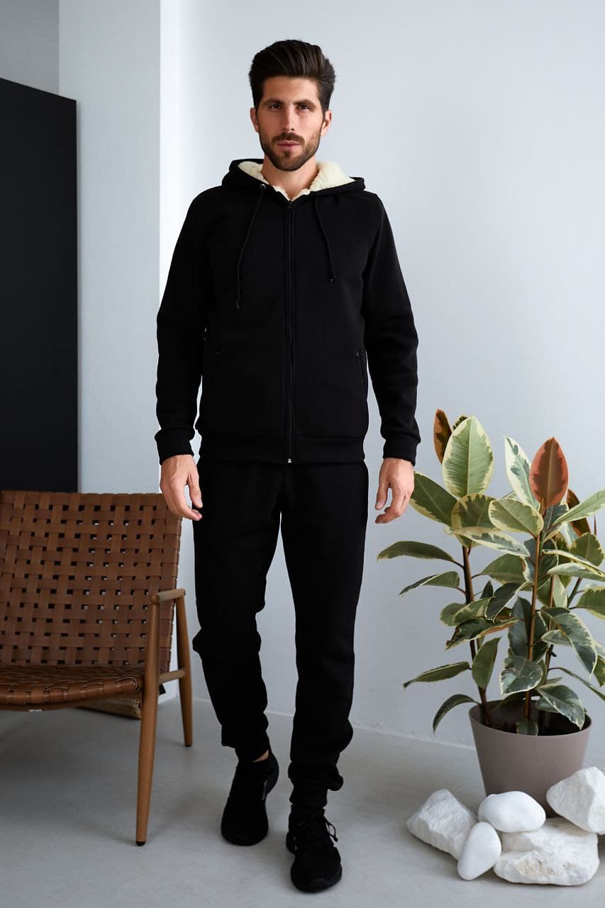 Чоловічий теплий спортивний костюм колір темно-синій